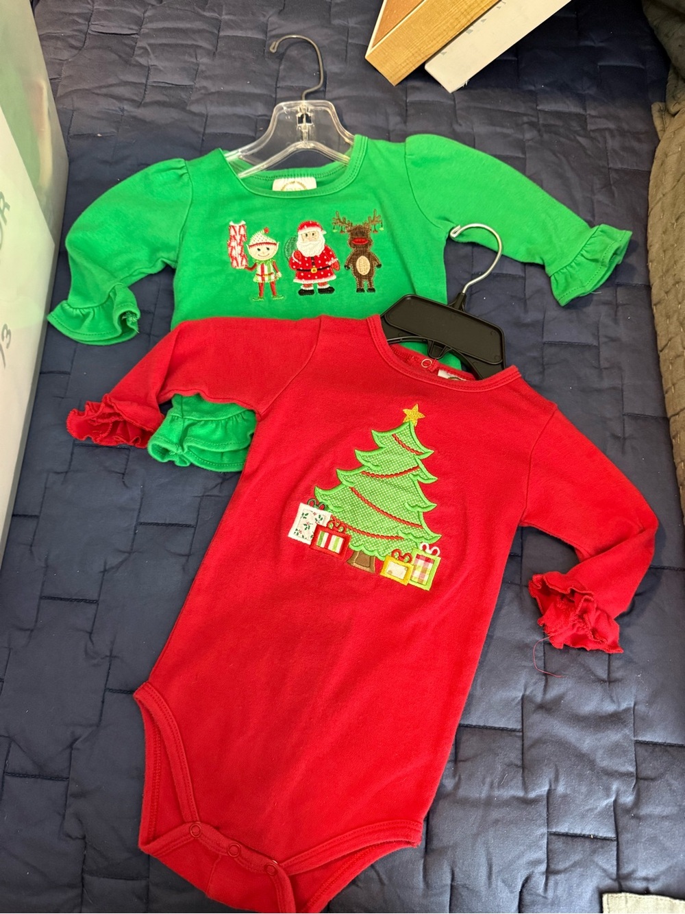 2 Holiday Appliqué shirts